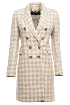 Discount Knightsbridge Coat (Camel Houndstooth) Women Coats|Tailoring