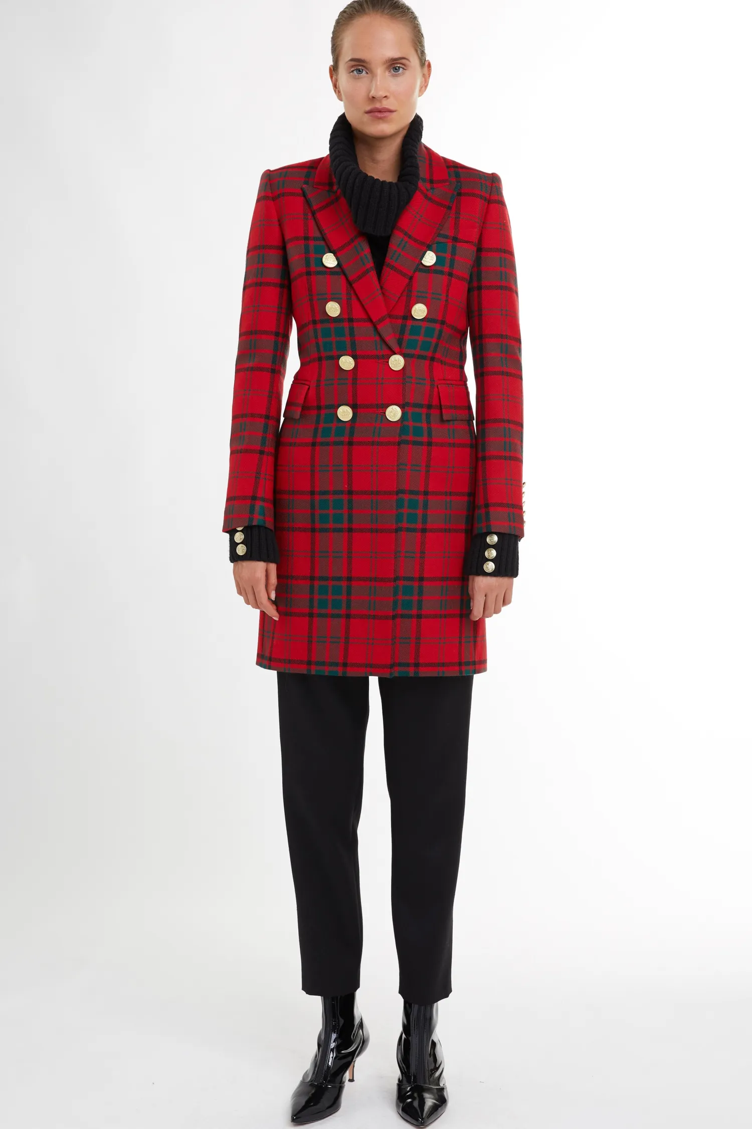 Discount Knightsbridge Coat (Red Tartan) Women Coats|Tailoring