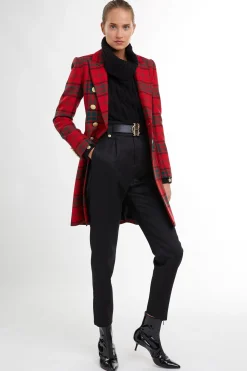 Discount Knightsbridge Coat (Red Tartan) Women Coats|Tailoring