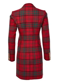 Discount Knightsbridge Coat (Red Tartan) Women Coats|Tailoring