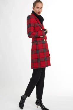 Discount Knightsbridge Coat (Red Tartan) Women Coats|Tailoring