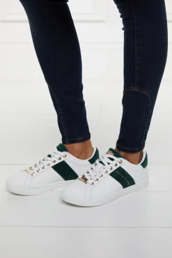 Online Knightsbridge Court Trainer (White Racing Green) Women Trainers