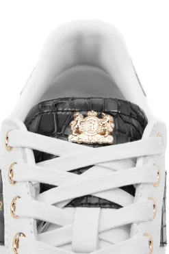 Fashion Knightsbridge Court Trainer (Black Croc) Women Trainers