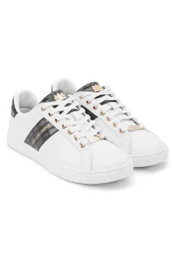 Fashion Knightsbridge Court Trainer (Black Croc) Women Trainers