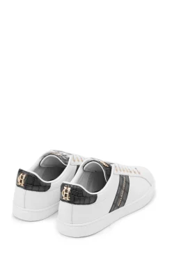 Fashion Knightsbridge Court Trainer (Black Croc) Women Trainers