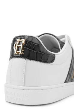 Fashion Knightsbridge Court Trainer (Black Croc) Women Trainers