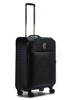 Hot Knightsbridge Large Suitcase (Black Croc) Women Holdalls & Suitcases|Travel Bags