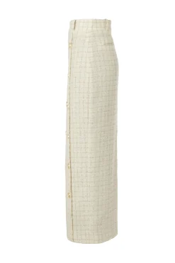 New Knightsbridge Maxi Skirt (Ivory Sparkle Tweed) Women Skirts|Tailoring