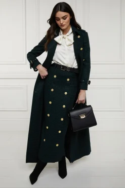 Discount Knightsbridge Maxi Skirt (Emerald Houndstooth) Women Skirts|Tailoring