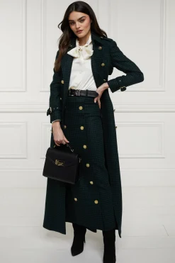 Discount Knightsbridge Maxi Skirt (Emerald Houndstooth) Women Skirts|Tailoring