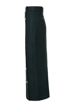 Discount Knightsbridge Maxi Skirt (Emerald Houndstooth) Women Skirts|Tailoring