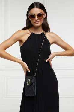 Online Knightsbridge Phone Pouch (Black Quilted) Women Crossbody Bags|Clutch Bags