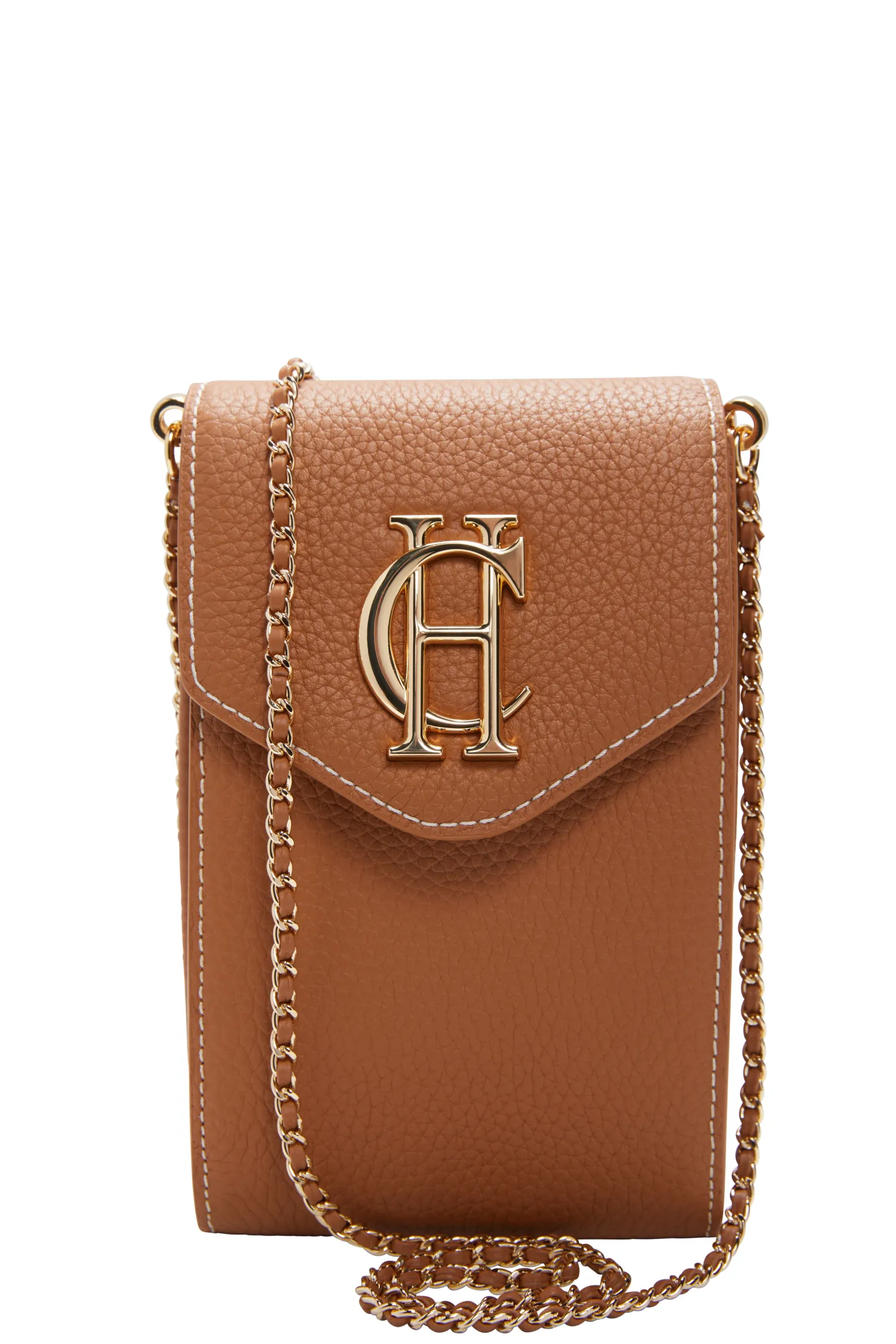 Fashion Knightsbridge Phone Pouch (Tan Gold) Women Crossbody Bags|Clutch Bags
