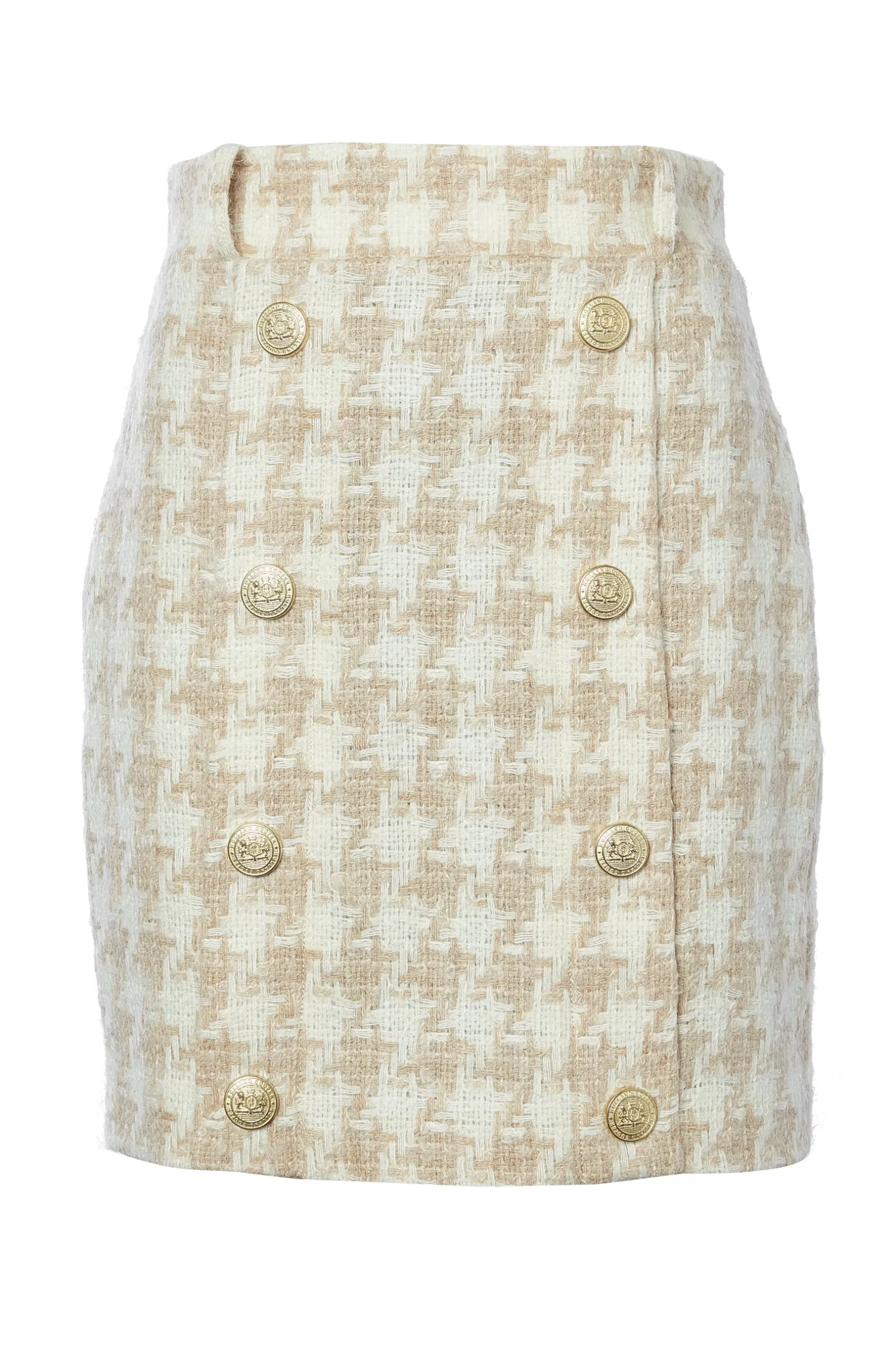 Hot Knightsbridge Skirt (Camel Houndstooth) Women Skirts|Tailoring