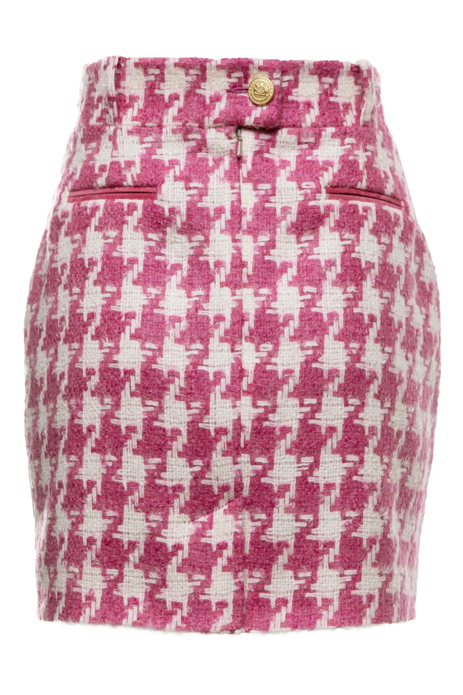 Fashion Knightsbridge Skirt (Hot Pink Large Scale Houndstooth) Women Skirts|Tailoring