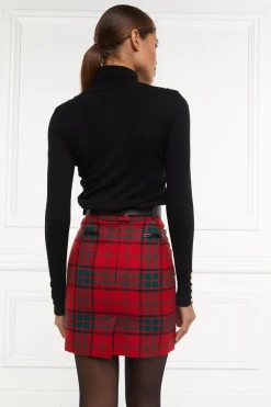 Fashion Knightsbridge Skirt (Red Tartan) Women Skirts|Tailoring