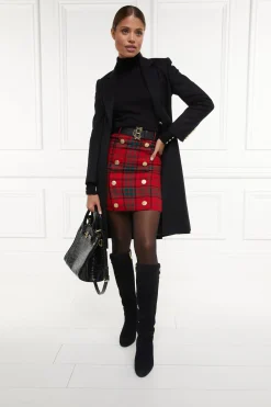 Fashion Knightsbridge Skirt (Red Tartan) Women Skirts|Tailoring
