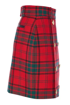 Fashion Knightsbridge Skirt (Red Tartan) Women Skirts|Tailoring