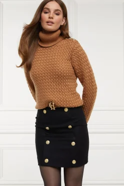 Discount Knightsbridge Skirt (Soft Black Tan) Women Skirts|Tailoring