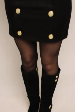 Discount Knightsbridge Skirt (Soft Black Tan) Women Skirts|Tailoring