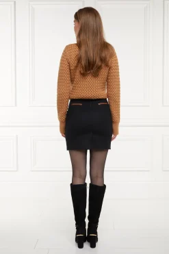 Discount Knightsbridge Skirt (Soft Black Tan) Women Skirts|Tailoring