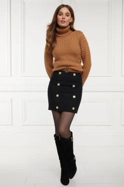 Discount Knightsbridge Skirt (Soft Black Tan) Women Skirts|Tailoring