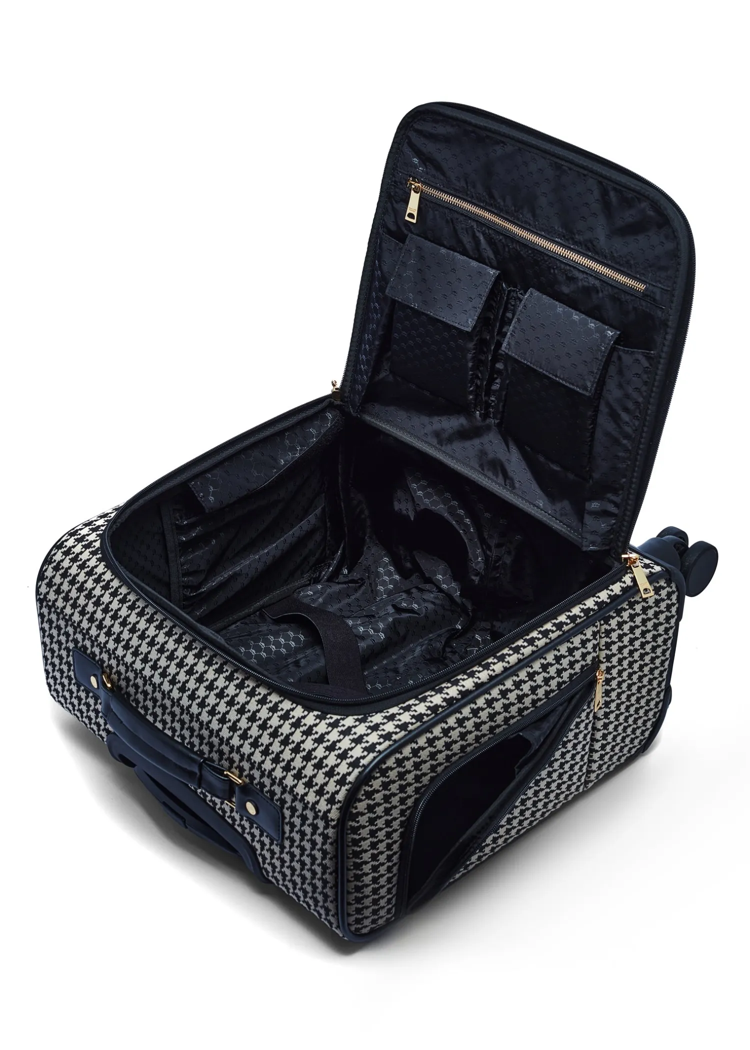 Online Knightsbridge Small Suitcase (Ecru Houndstooth) Women Holdalls & Suitcases|Travel Bags