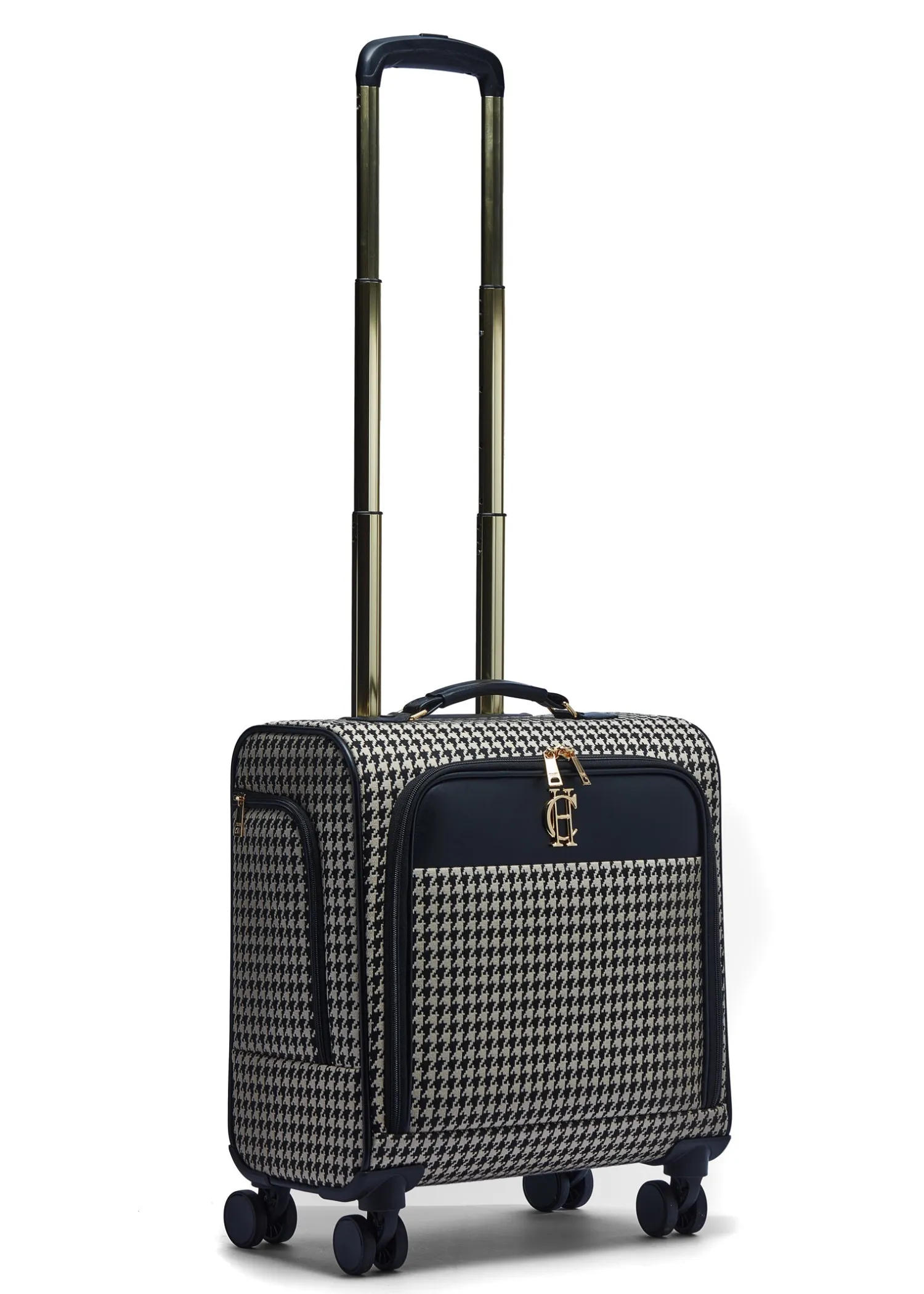 Online Knightsbridge Small Suitcase (Ecru Houndstooth) Women Holdalls & Suitcases|Travel Bags