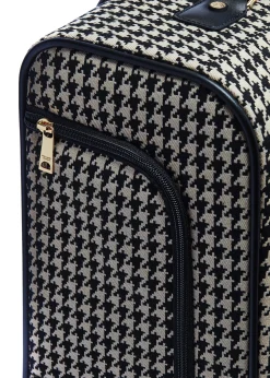 Online Knightsbridge Small Suitcase (Ecru Houndstooth) Women Holdalls & Suitcases|Travel Bags