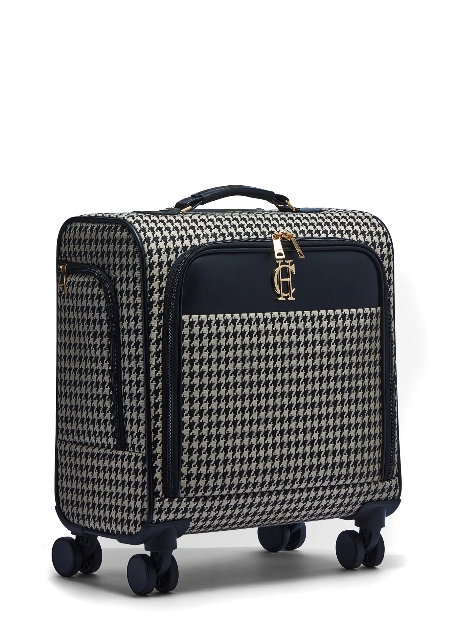 Online Knightsbridge Small Suitcase (Ecru Houndstooth) Women Holdalls & Suitcases|Travel Bags