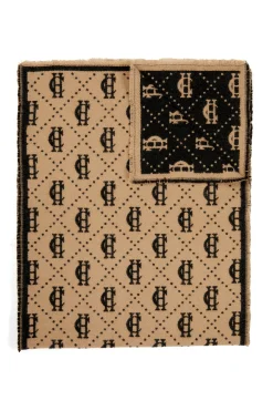 Hot Lightweight Monogram Scarf (Tan Black) Women Scarves|Scarves