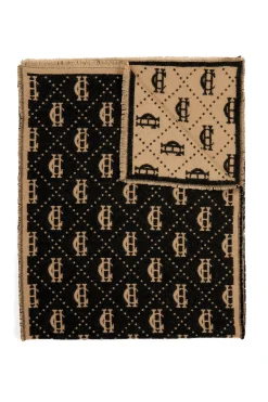 Hot Lightweight Monogram Scarf (Tan Black) Women Scarves|Scarves