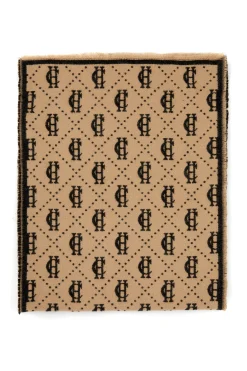 Hot Lightweight Monogram Scarf (Tan Black) Women Scarves|Scarves