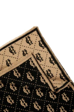 Hot Lightweight Monogram Scarf (Tan Black) Women Scarves|Scarves