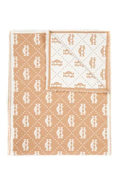 New Lightweight Monogram Scarf (Camel Cream) Women Blanket|Blanket