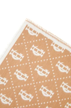 New Lightweight Monogram Scarf (Camel Cream) Women Blanket|Blanket