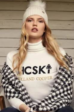 Hot Logo Ski Knit (Winter White) Women Knitwear|Knitwear And Thermals