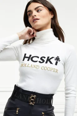 Hot Logo Ski Knit (Winter White) Women Knitwear|Knitwear And Thermals