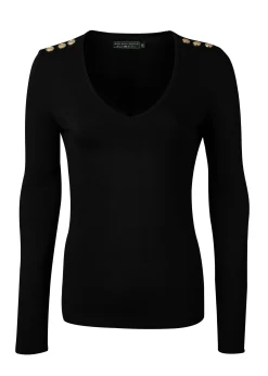 Discount Long Sleeve V-Neck Tee Women Tees|Tops