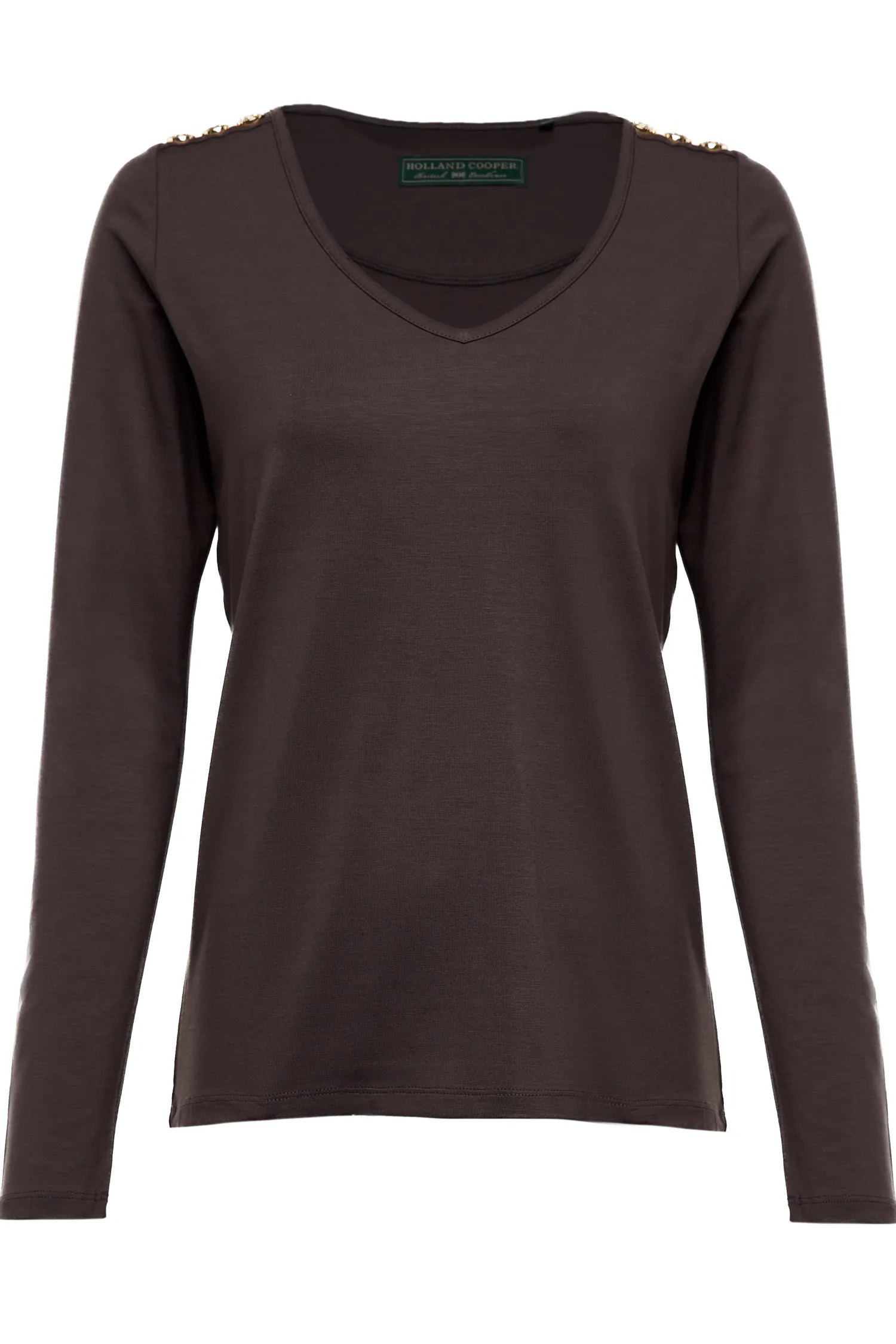 New Long Sleeve V-Neck Tee Women Tees|Tops