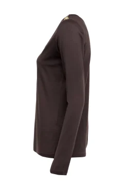 New Long Sleeve V-Neck Tee Women Tees|Tops