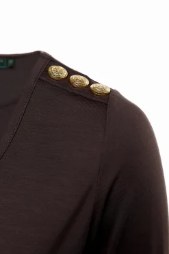 New Long Sleeve V-Neck Tee Women Tees|Tops
