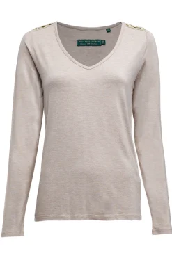Discount Long Sleeve V-Neck Tee Women Tees|Tops