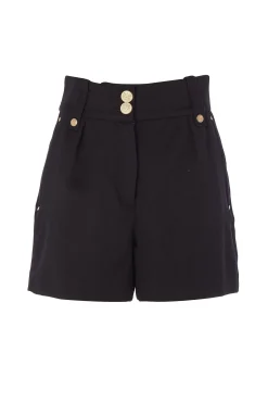 Outlet Luxe Tailored Short (Black Barathea) Women Shorts|Tailoring