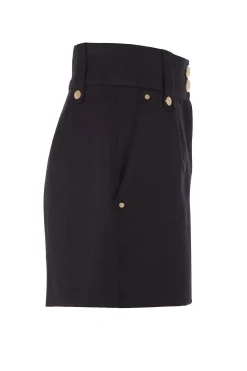 Outlet Luxe Tailored Short (Black Barathea) Women Shorts|Tailoring