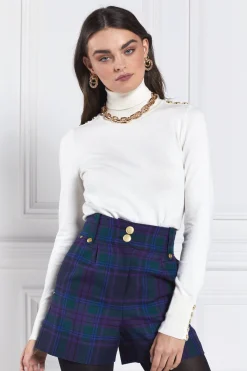 New Luxe Tailored Short (Heather Tartan) Women Shorts|Tailoring