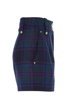 New Luxe Tailored Short (Heather Tartan) Women Shorts|Tailoring