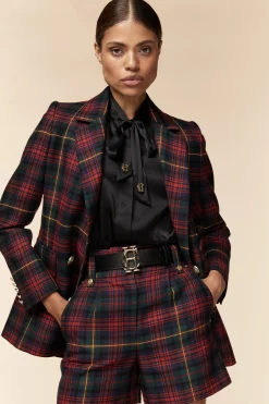 Outlet Luxe Tailored Short (Logan Tartan) Women Shorts|Tailoring