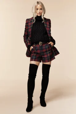 Outlet Luxe Tailored Short (Logan Tartan) Women Shorts|Tailoring