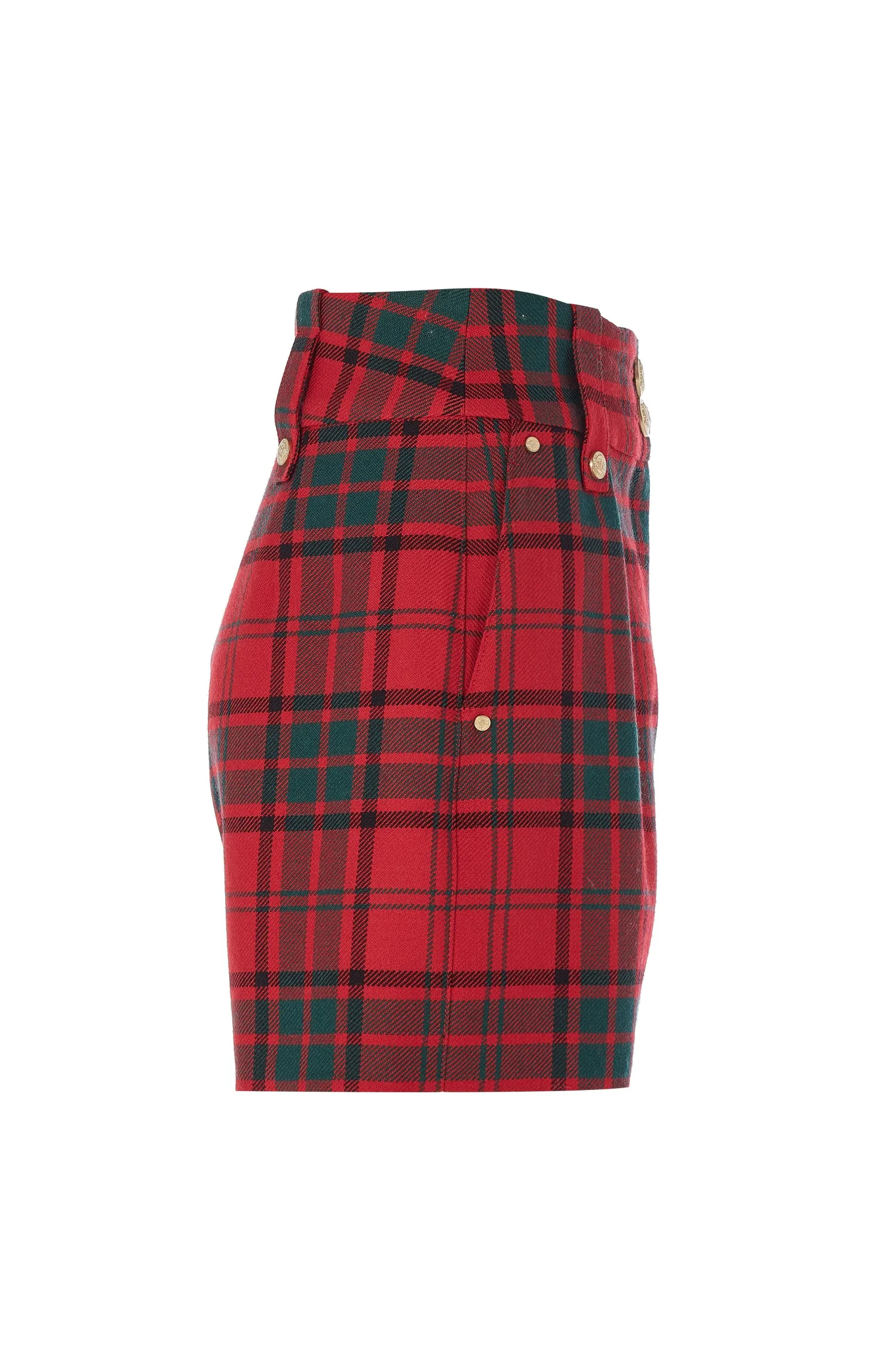 Fashion Luxe Tailored Short (Red Tartan) Women Shorts|Tailoring